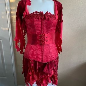 With a real corset Red Hot lady devil costume 🔥
